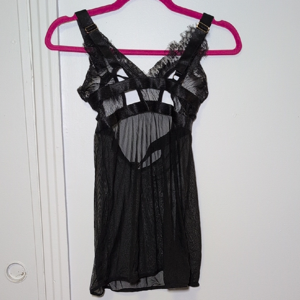 💥3/65$💥Black Sheer Lingerie Dress